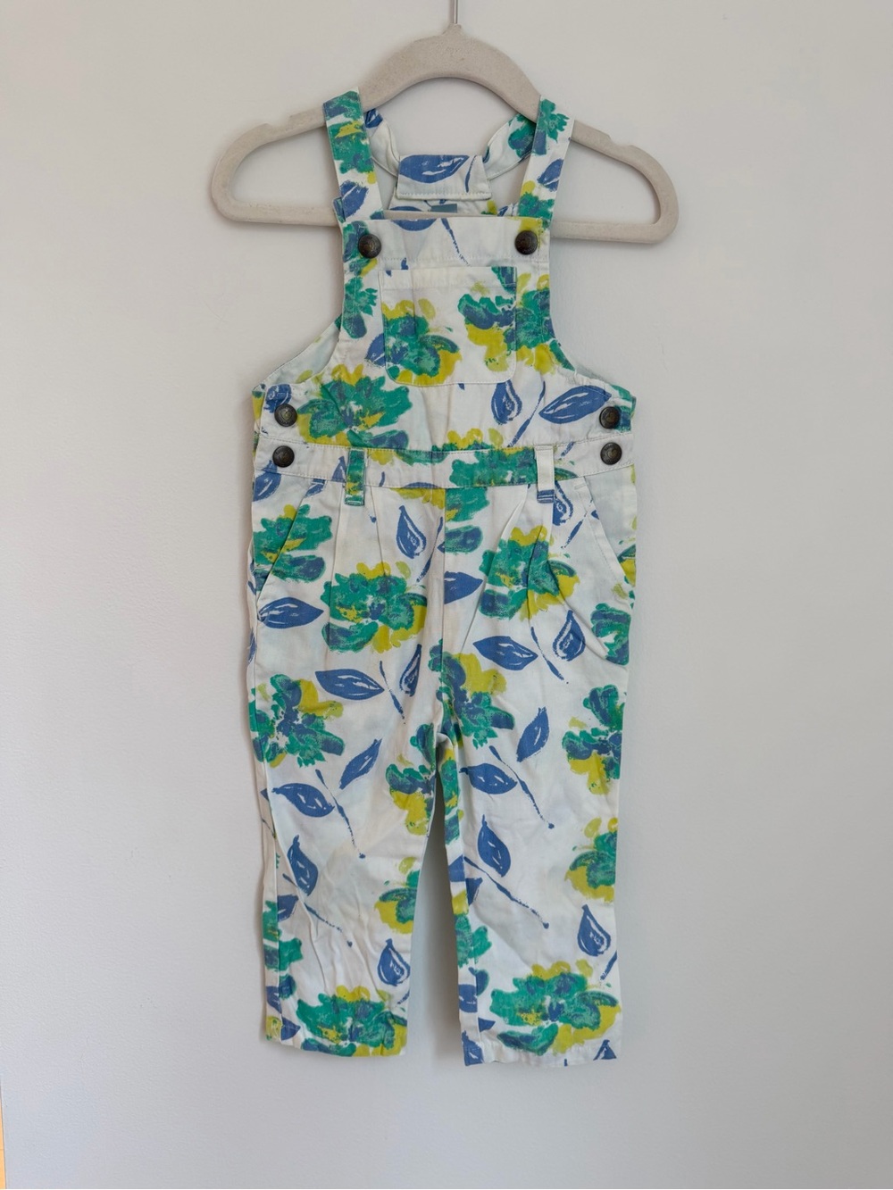 babyGap Floral Print Overalls (Size 12-18m)